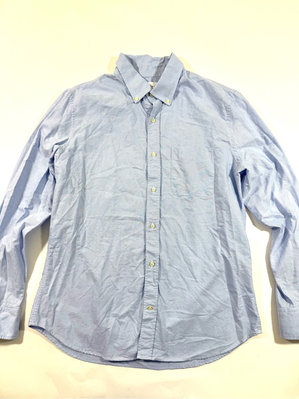 Mott & Bow Button Down Shirt Blue Cotton Long Sleeve